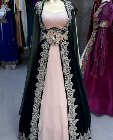 Kiralık Hürrem Yeşil Kaftan 46 - 52 Beden