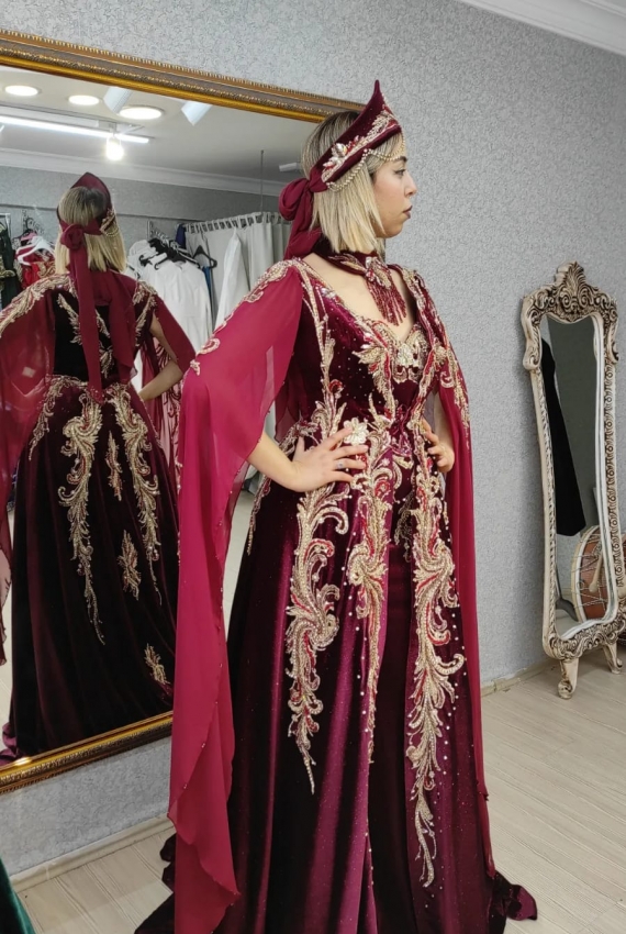 Bordo fish style kaftan