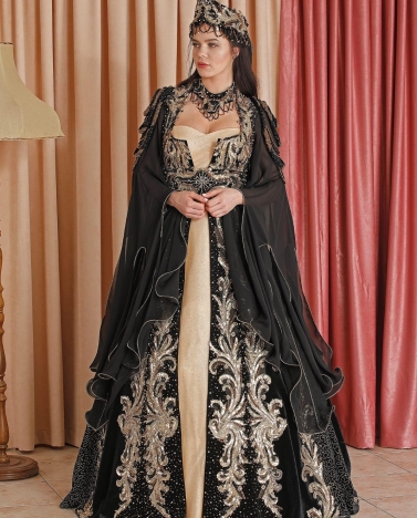 siyah kadife bindallı enb-136